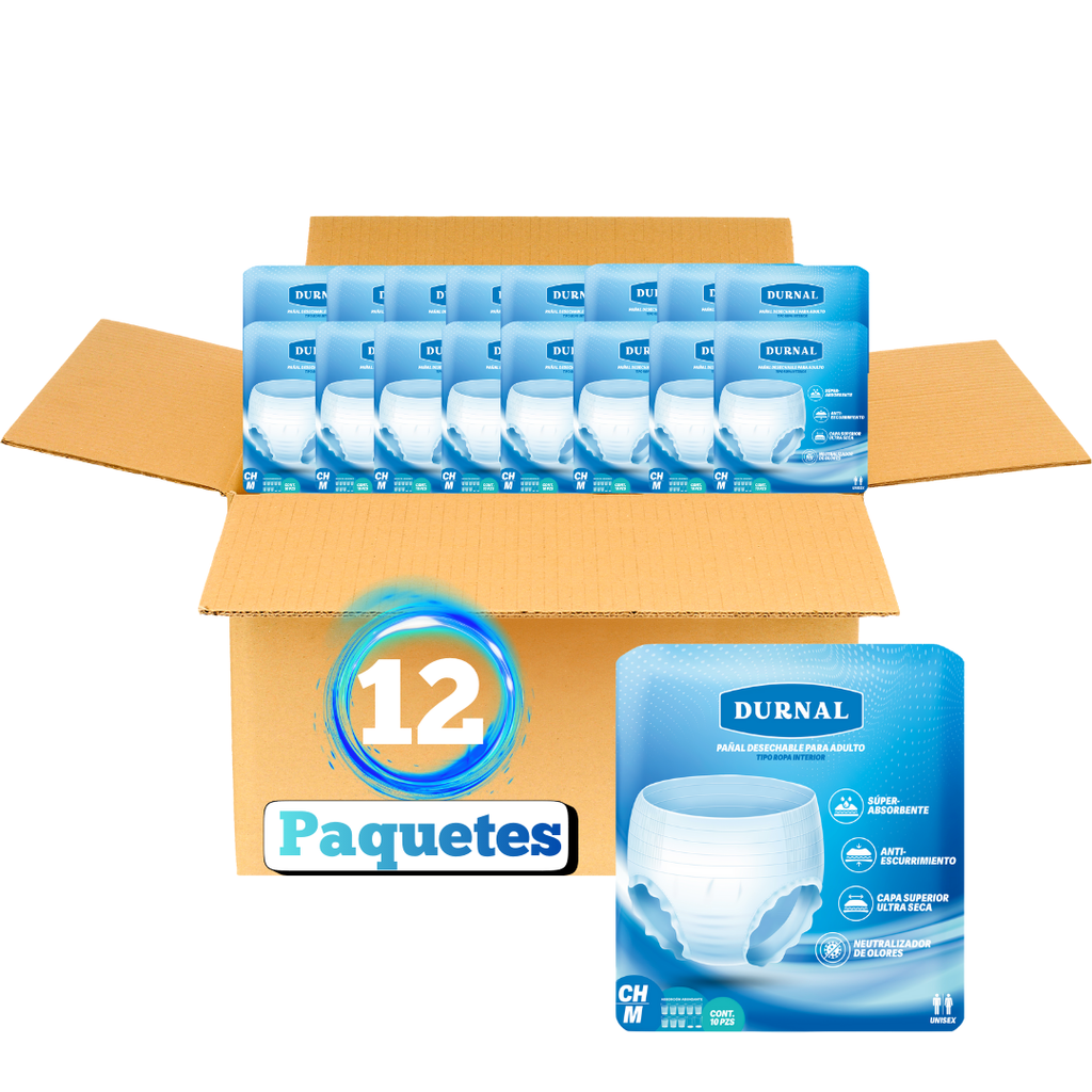 Pañal Ropa Interior Unisex Durnal - 120 piezas