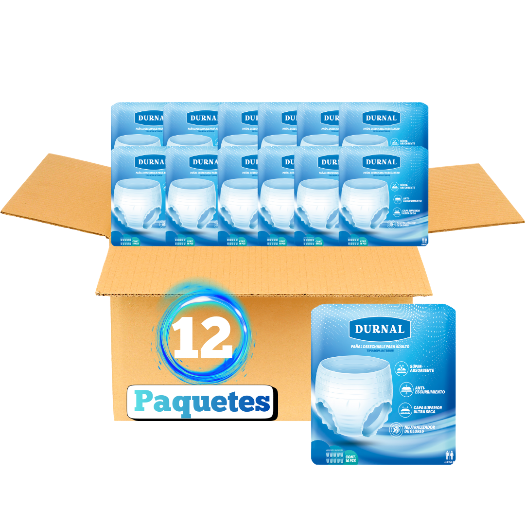 Pañal Ropa Interior Unisex Durnal - 120 piezas