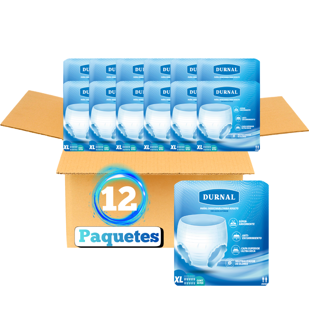Pañal Ropa Interior Unisex Durnal - 120 piezas