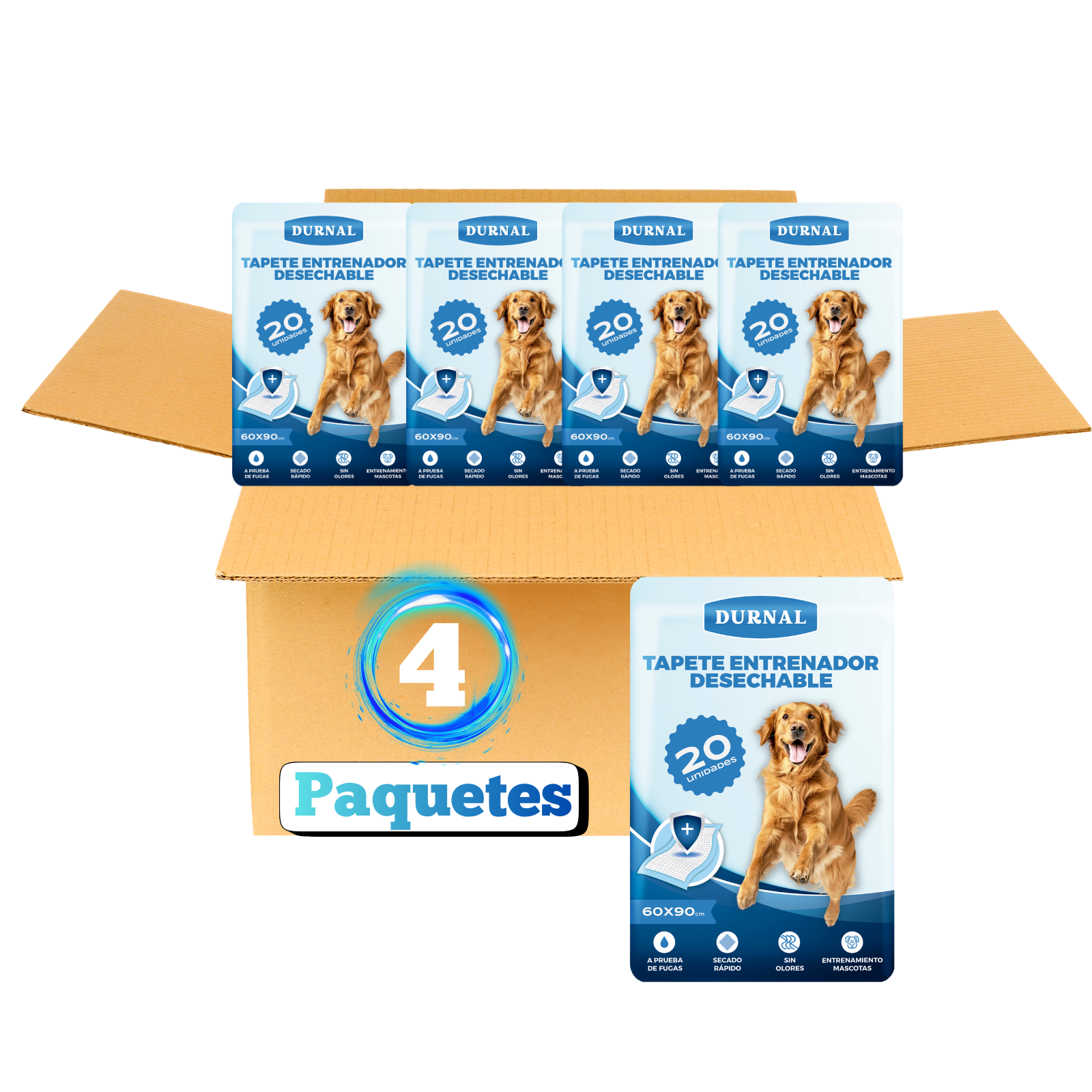 Tapete Entrenador para perro Durnal 60x90 cm - 80 piezas