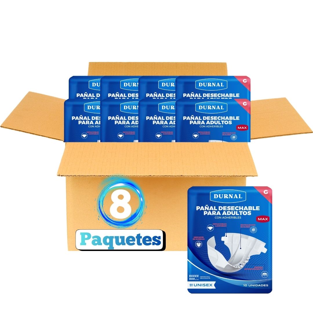 Pañal Unisex Durnal Max - 80 piezas