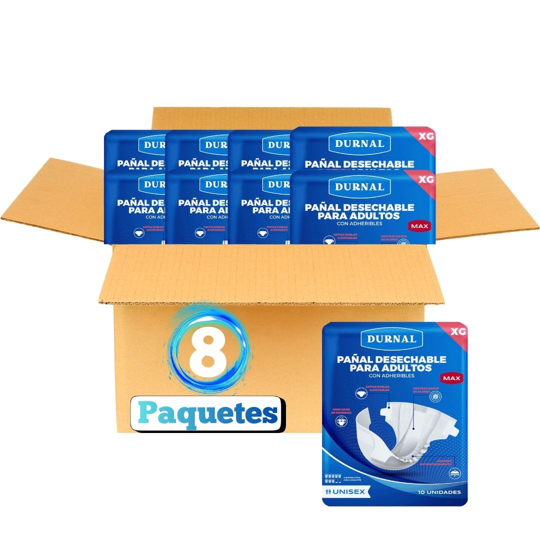 Pañal Unisex Durnal Max - 80 piezas