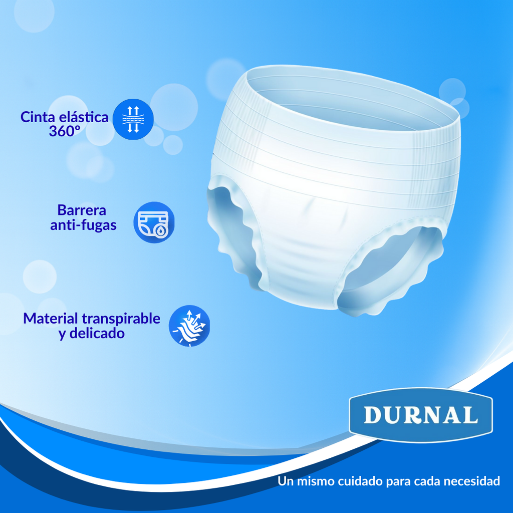 Pañal Ropa Interior Unisex Durnal - 40 piezas