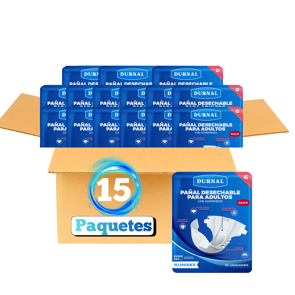 Pañal Unisex Durnal Max - 150 piezas