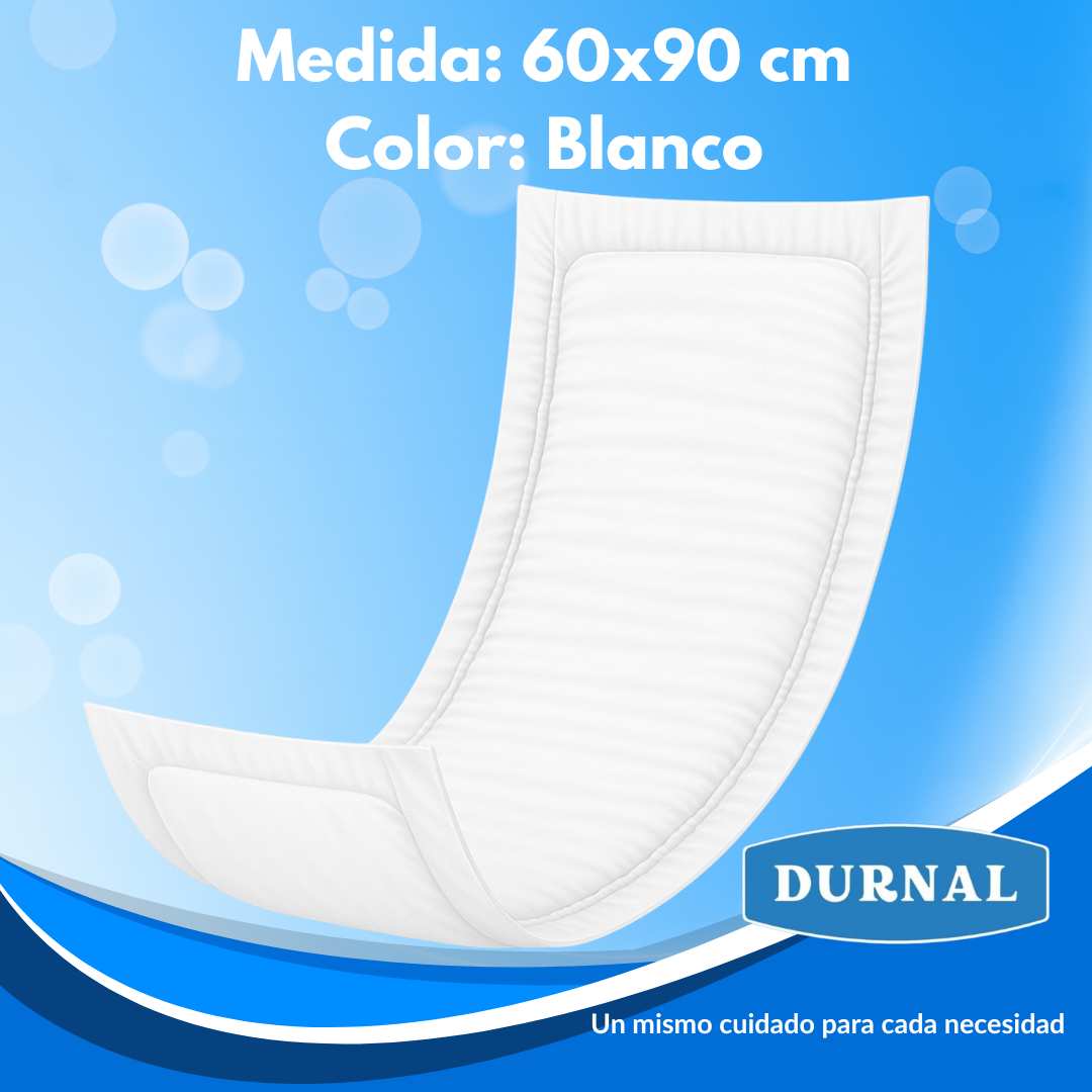 Pañal predoblado Durnal 60x90 cm - 15 piezas