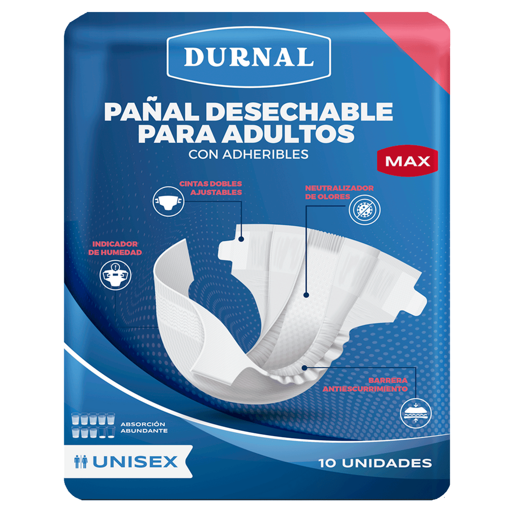 Pañal Unisex Durnal Max - 80 piezas