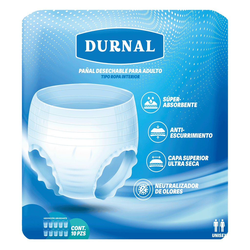 Pañal Ropa Interior Unisex Durnal - 40 piezas